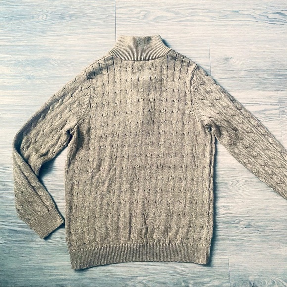 LAUREN RALPH LAUREN GOLD KNITTED VNECK  COWL NECK SIZE 1X - Picture 8 of 8